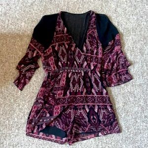 BCBGeneration Flowy Long-sleeved Romper